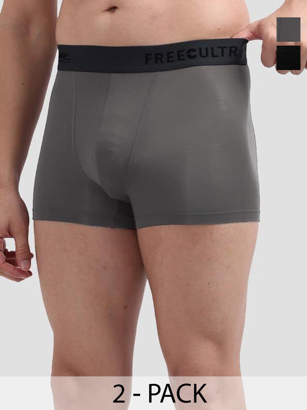 

FREECULTR Pack Of 2 Anti-Bacterial Trunks, Black