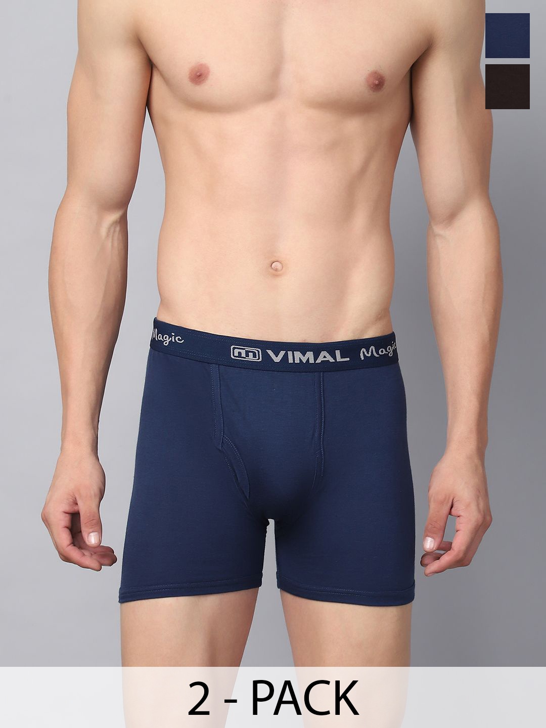 

VIMAL JONNEY Men Assorted Pack Of 2 Assorted Trunks MAGIC__RED__C__02