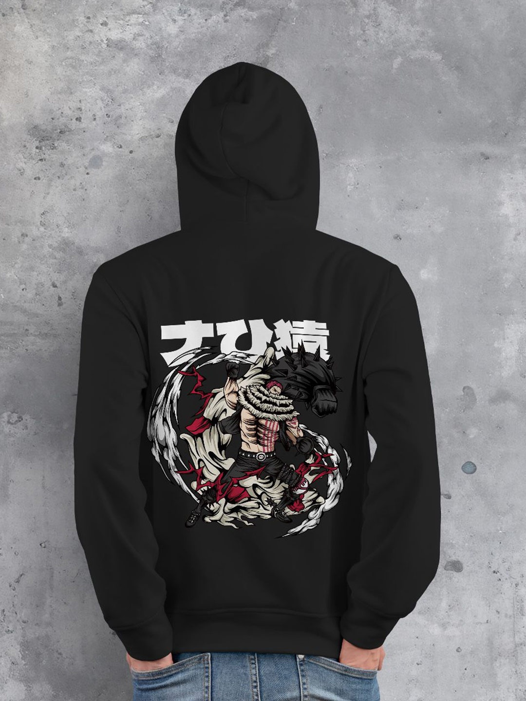 

fanideaz Men Printed Hooded Sweatshirt, Black
