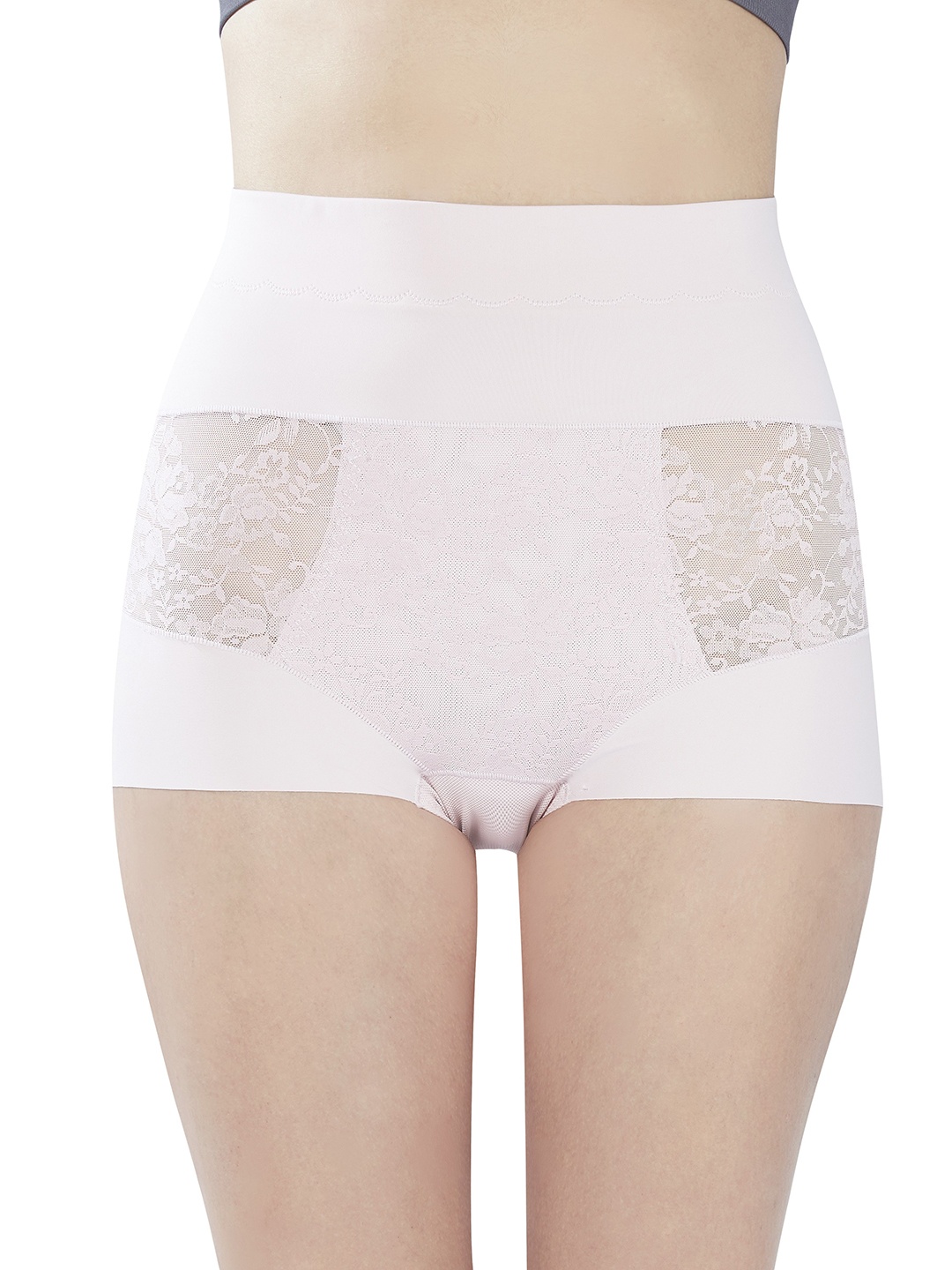 

PLUMBURY Seamless High Waist Tummy Tucker Shapewear Panty, Peach