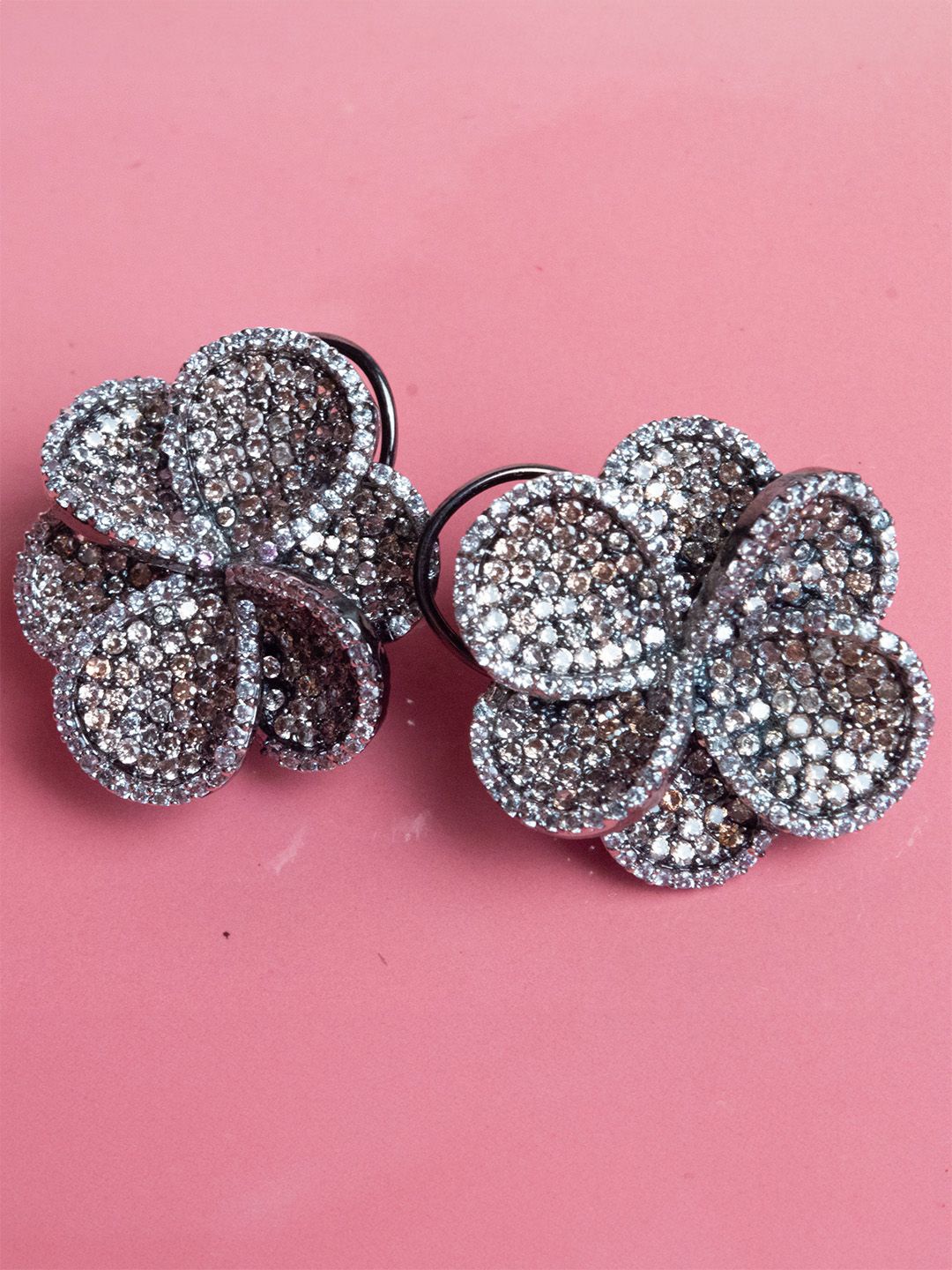 

SHARLEEZ Floral Studs Earrings, Violet