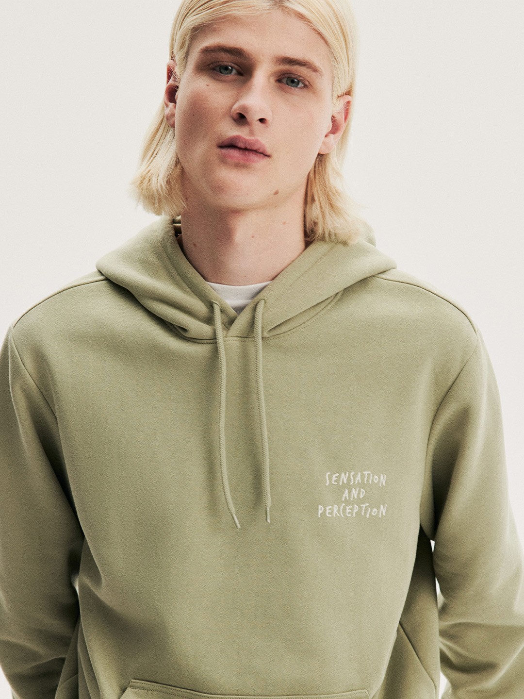 

H&M Men Printed Hoodie, Green