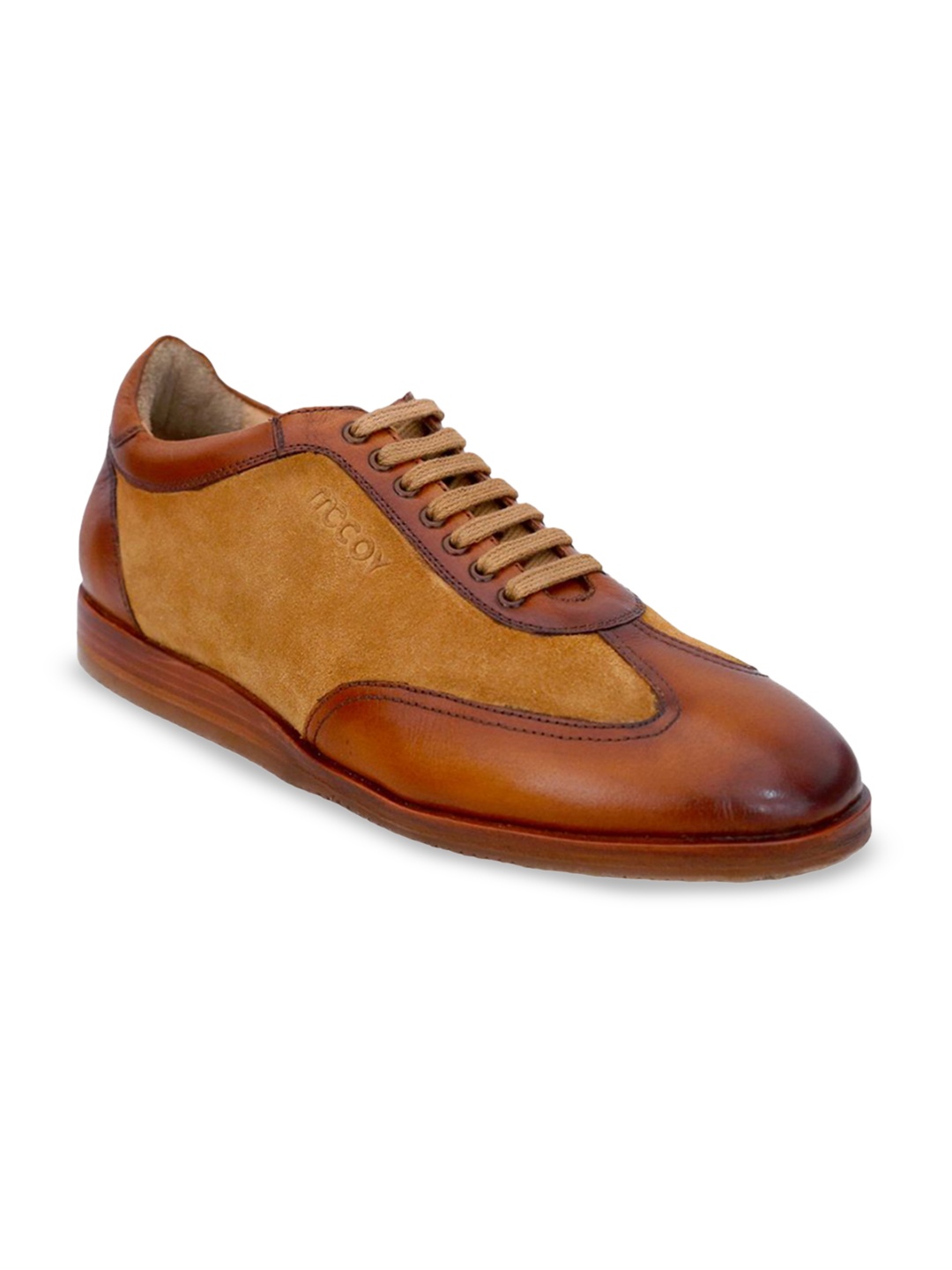 

mccoy Men Formal Derbys Lace-Ups Shoes, Tan