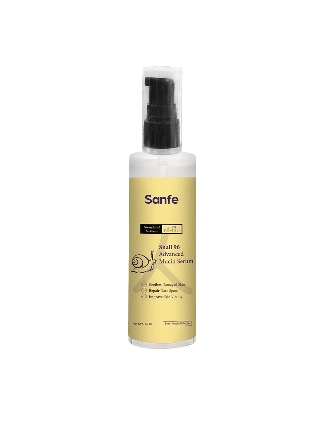 

Sanfe Snail 96 Advanced Mucin Serum with Glycerine & Hyaluronic Acid - 50 ml, Yellow