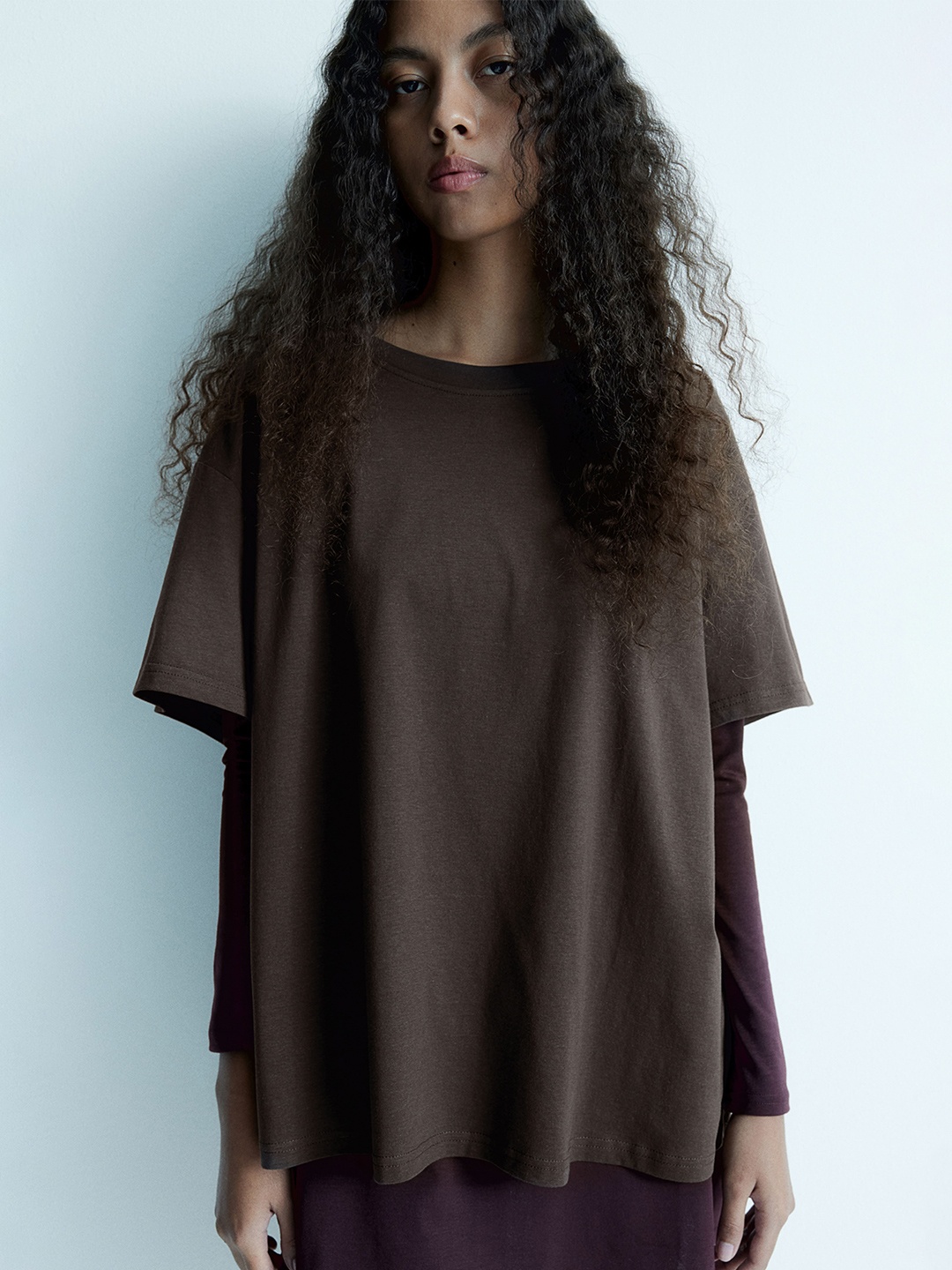 

H&M Oversized T-shirt, Brown