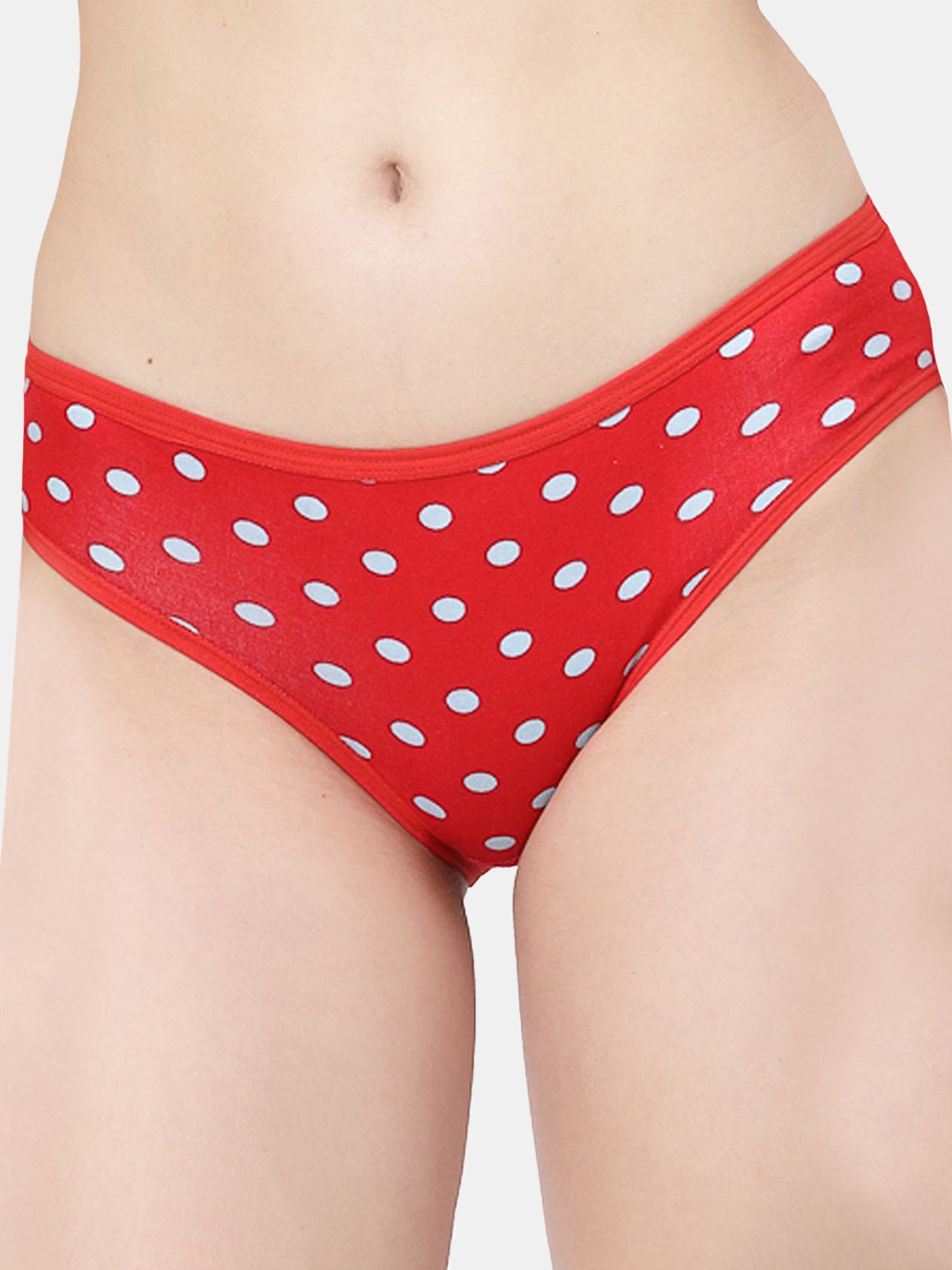 

Docare Women Geometric Printed Bikini Briefs, Red