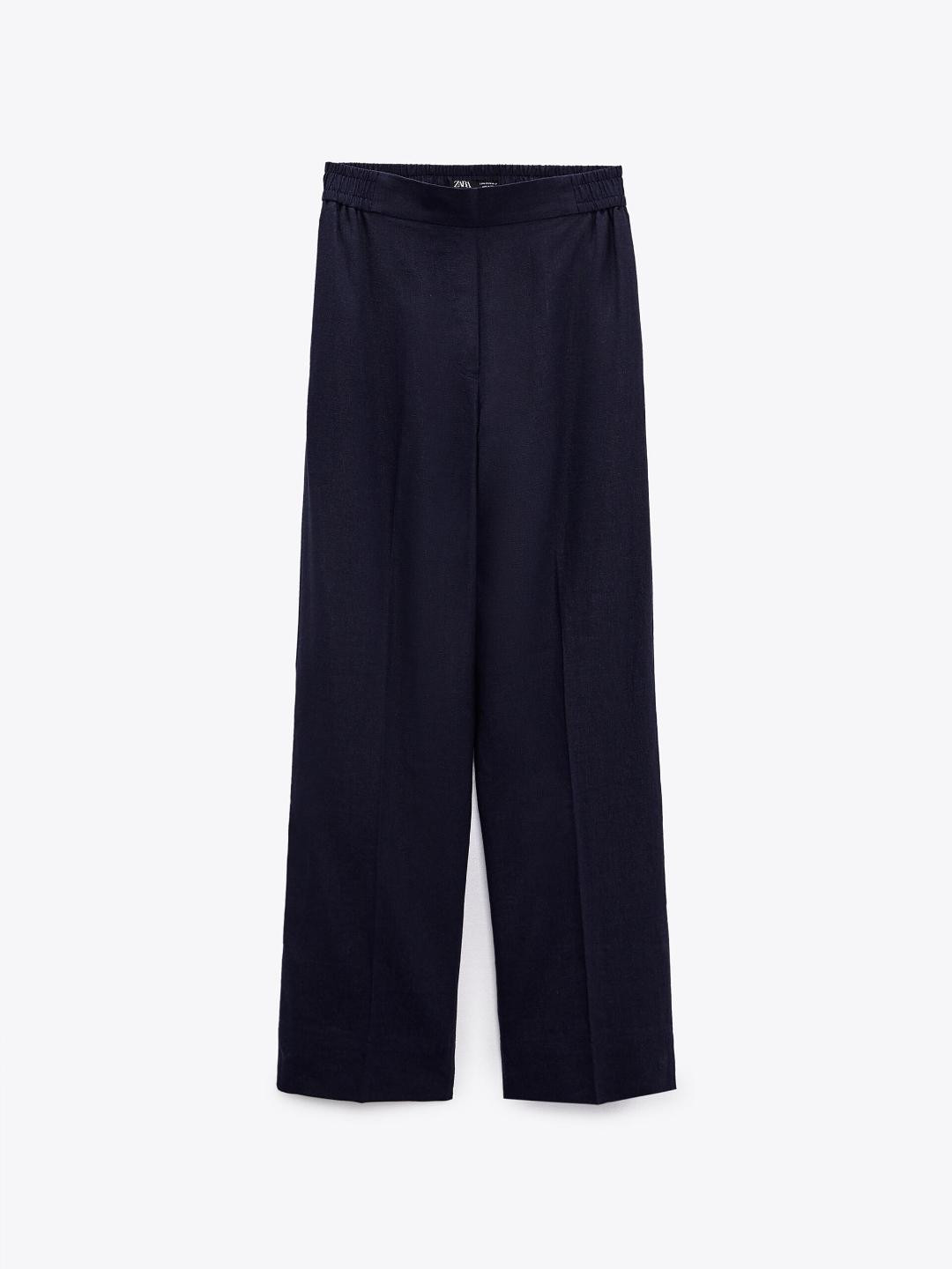 

ZARA Women Navy Blue Trousers