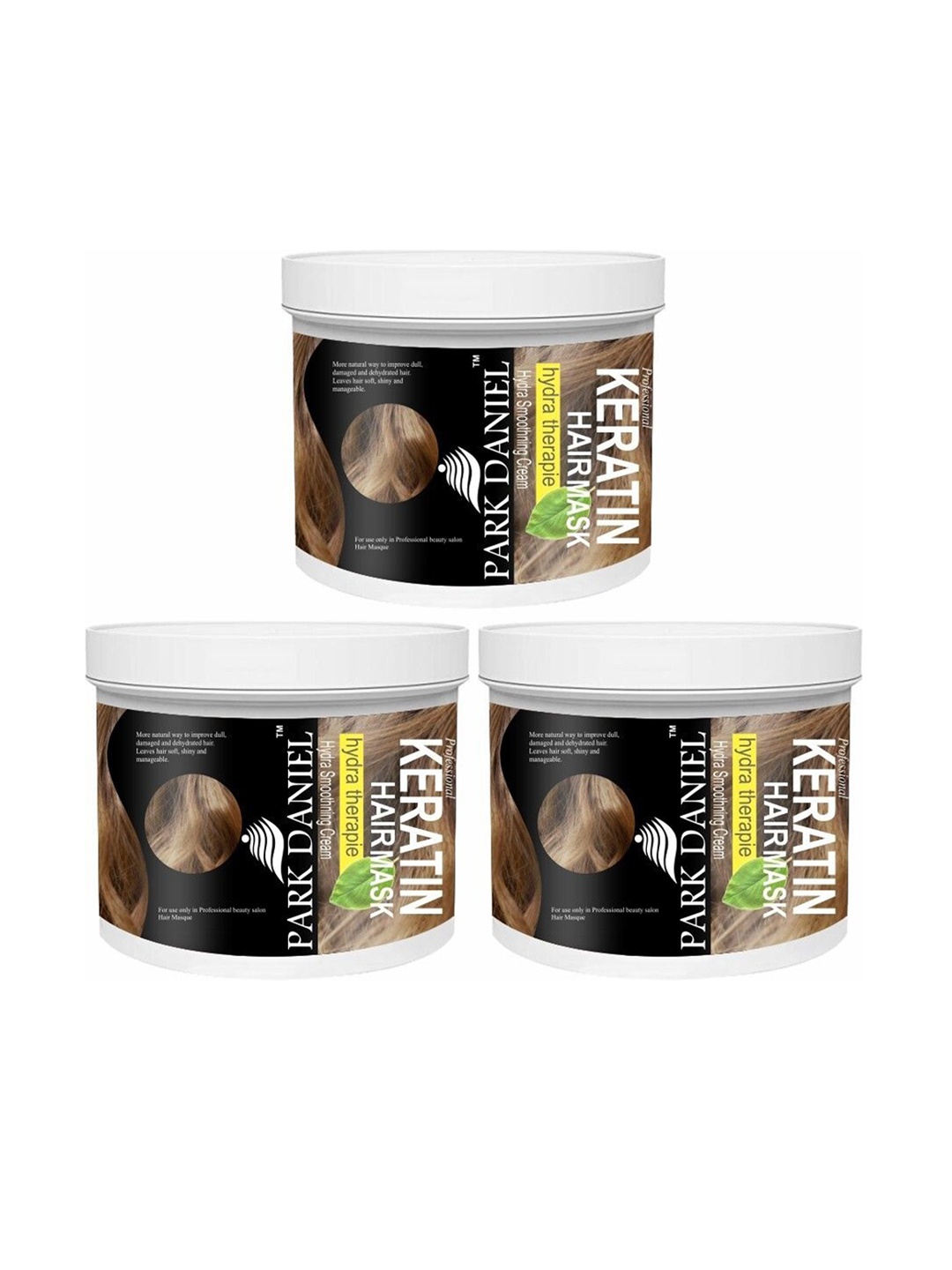 

Park Daniel Keratin Set Of 3 Hydra Therapy Hair Mask - 200 g Each, White