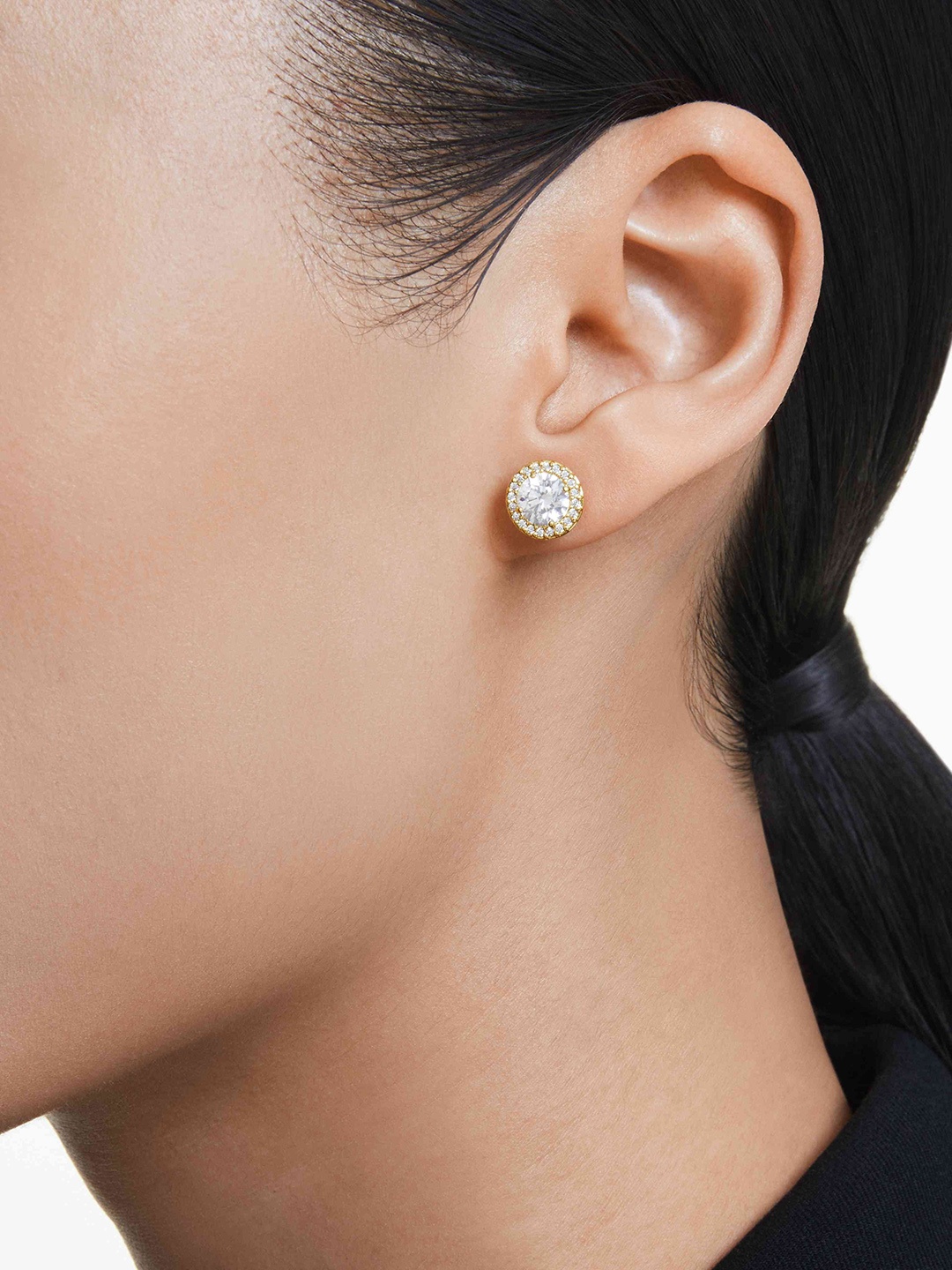

SWAROVSKI Gold-Plated Crystals Stone-Studded Studs Earrings