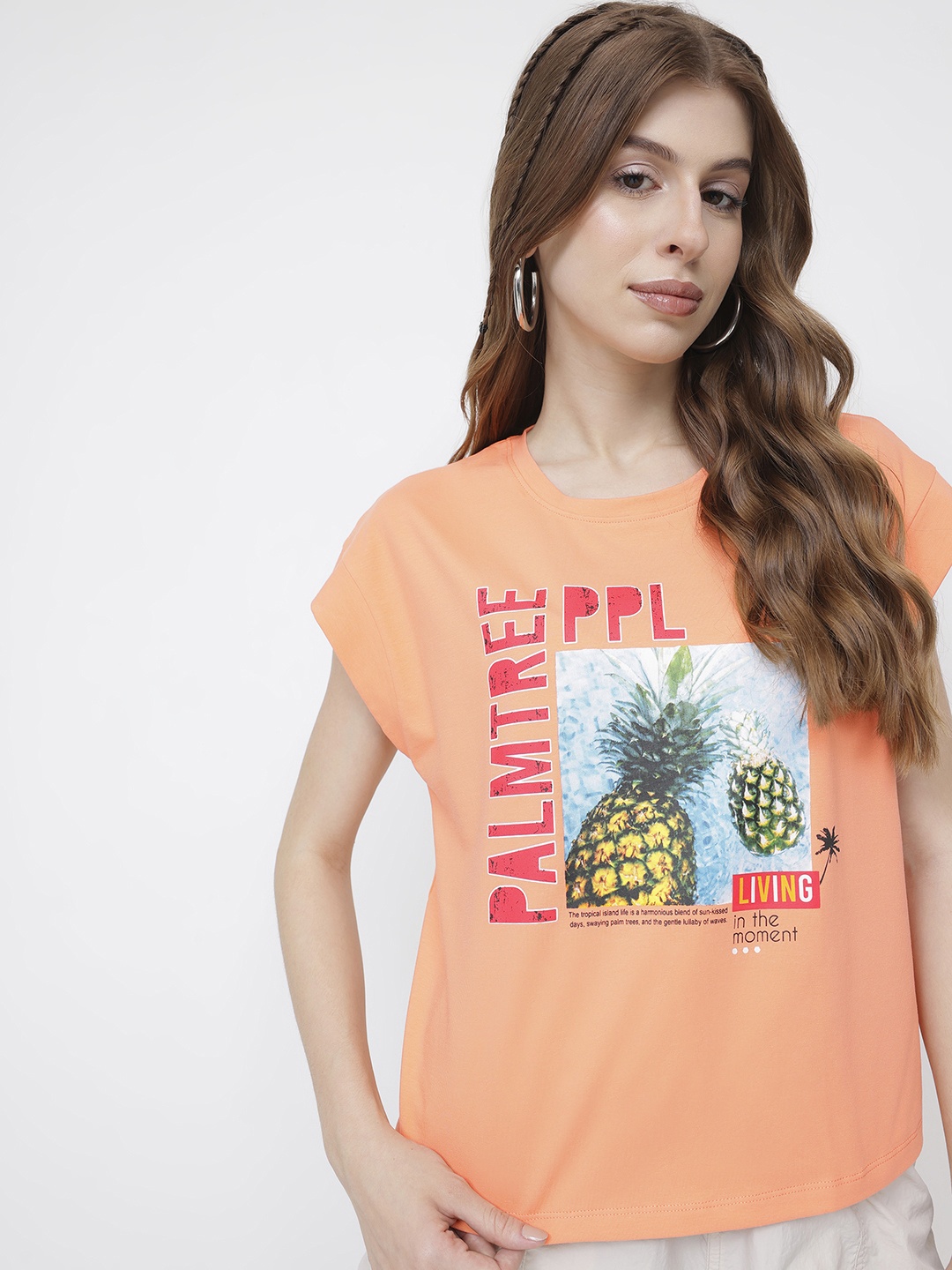 

DressBerry Fruity Frenzy Boxy T-shirt, Orange