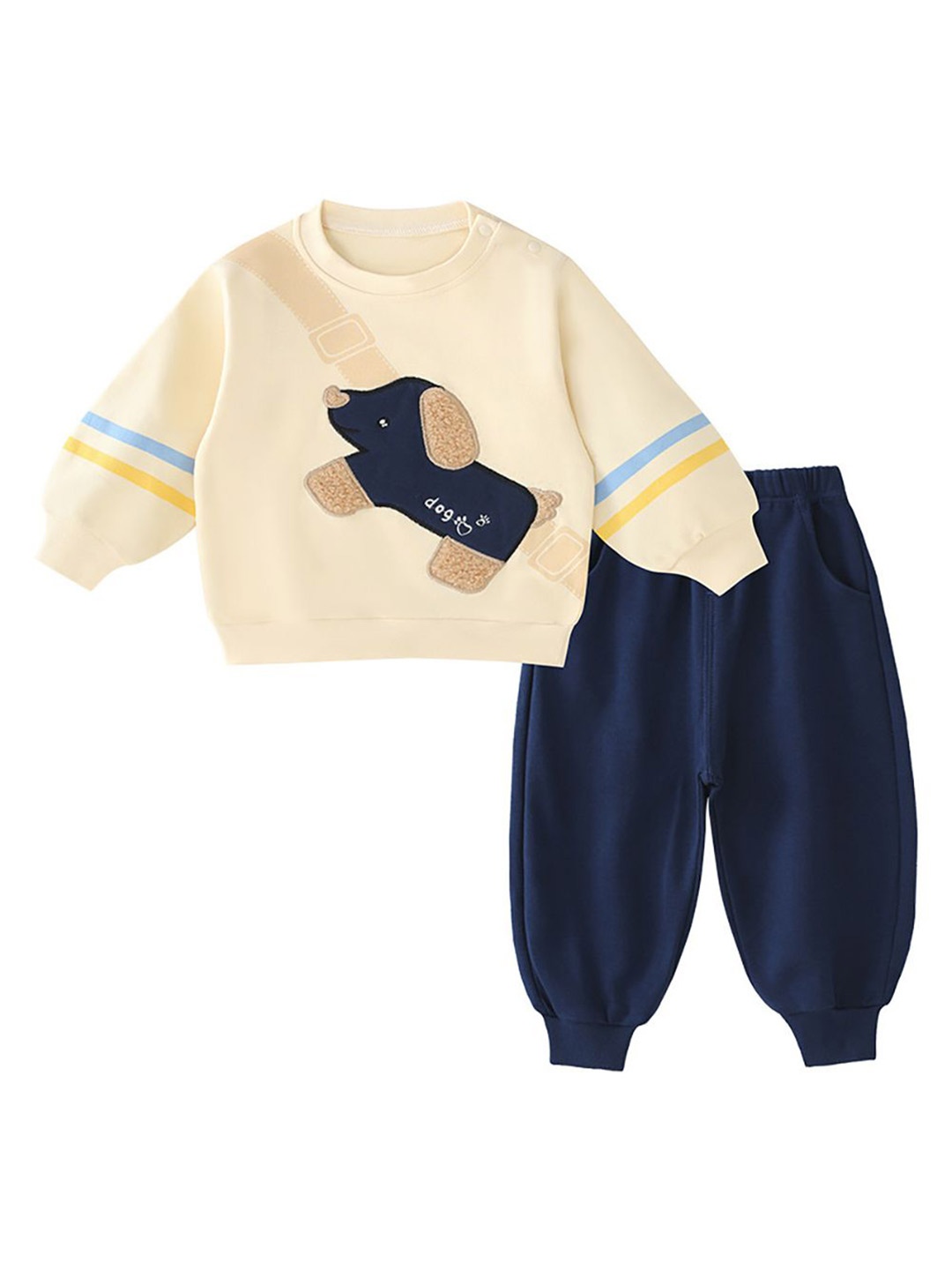 

StyleCast x Revolte Boys Printed T-shirt with Trousers, Beige