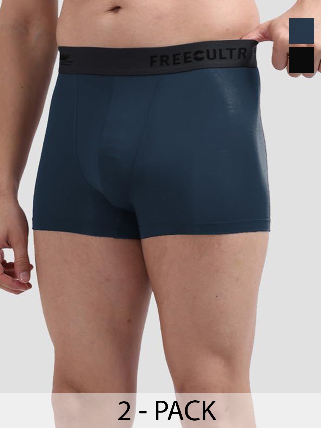 

FREECULTR Pack Of 2 Anti-Bacterial Trunks, Black