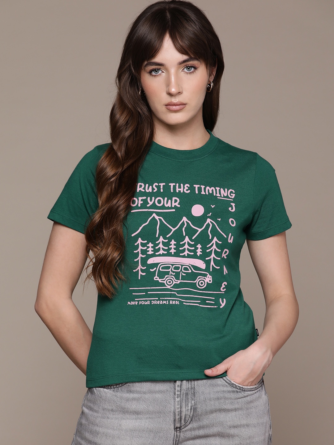 

The Roadster Lifestyle Co. Printed T-shirt, Green