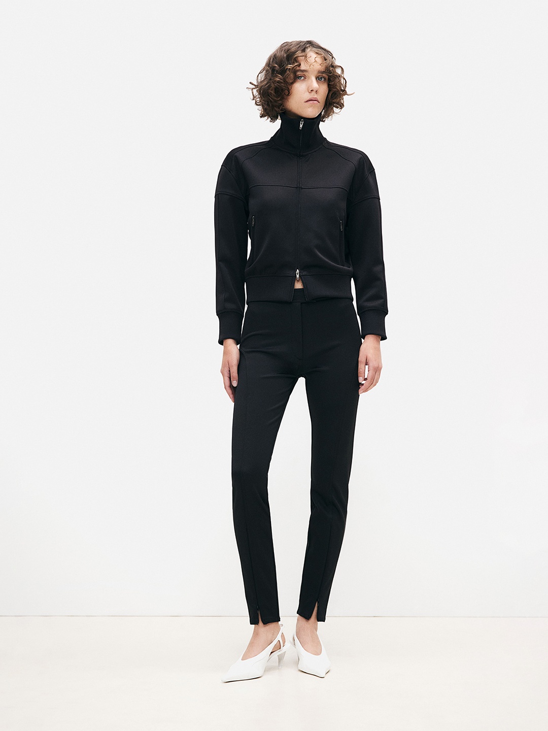 

H&M High-Collar Sweatshirt, Black