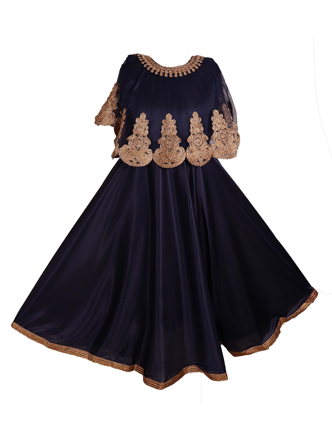 

BAESD Embellished Embroidered A-Line Maxi Dress, Blue