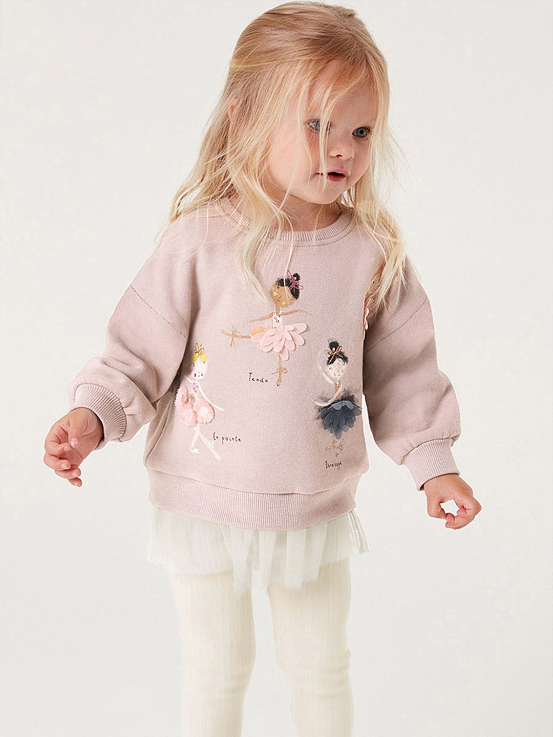 

LULU & SKY Girls Printed Sweatshirt, Pink