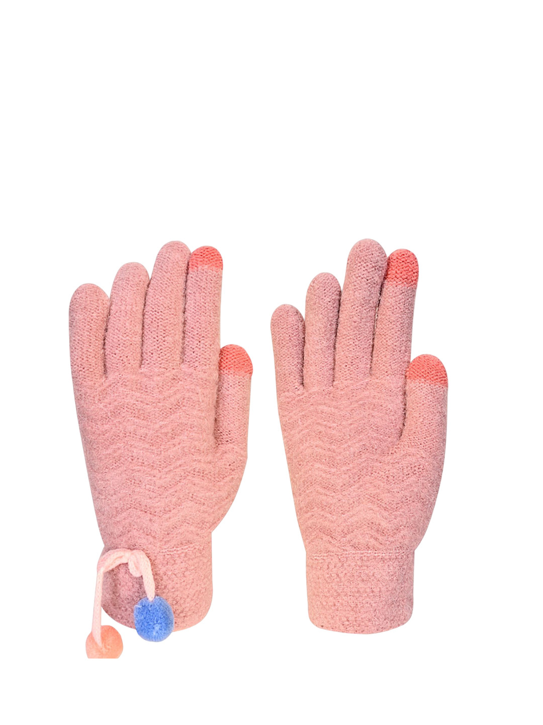 

LOOM LEGACY Women Acrylic Touchscreen Gloves, Pink
