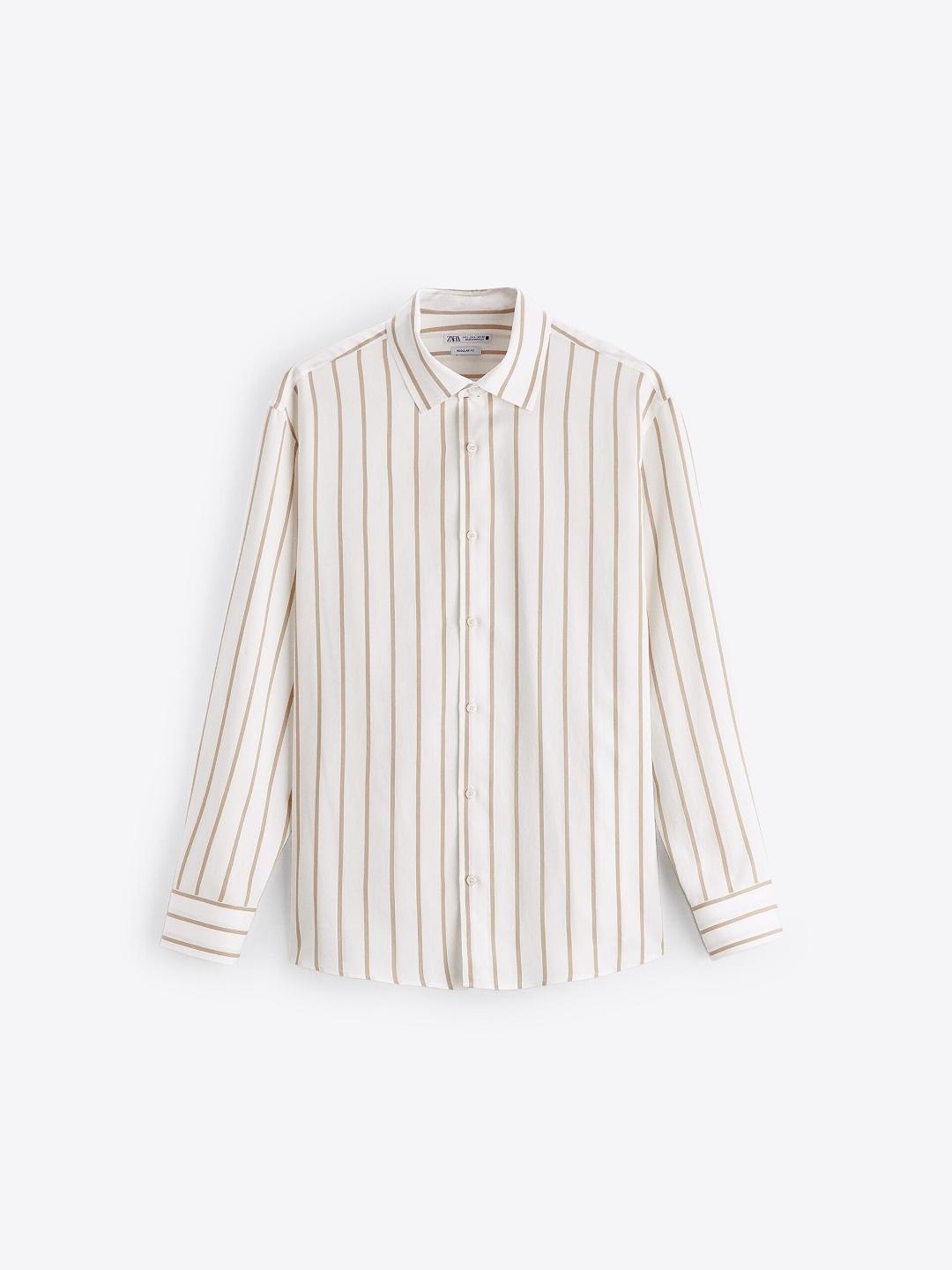 

ZARA Men Beige Shirts