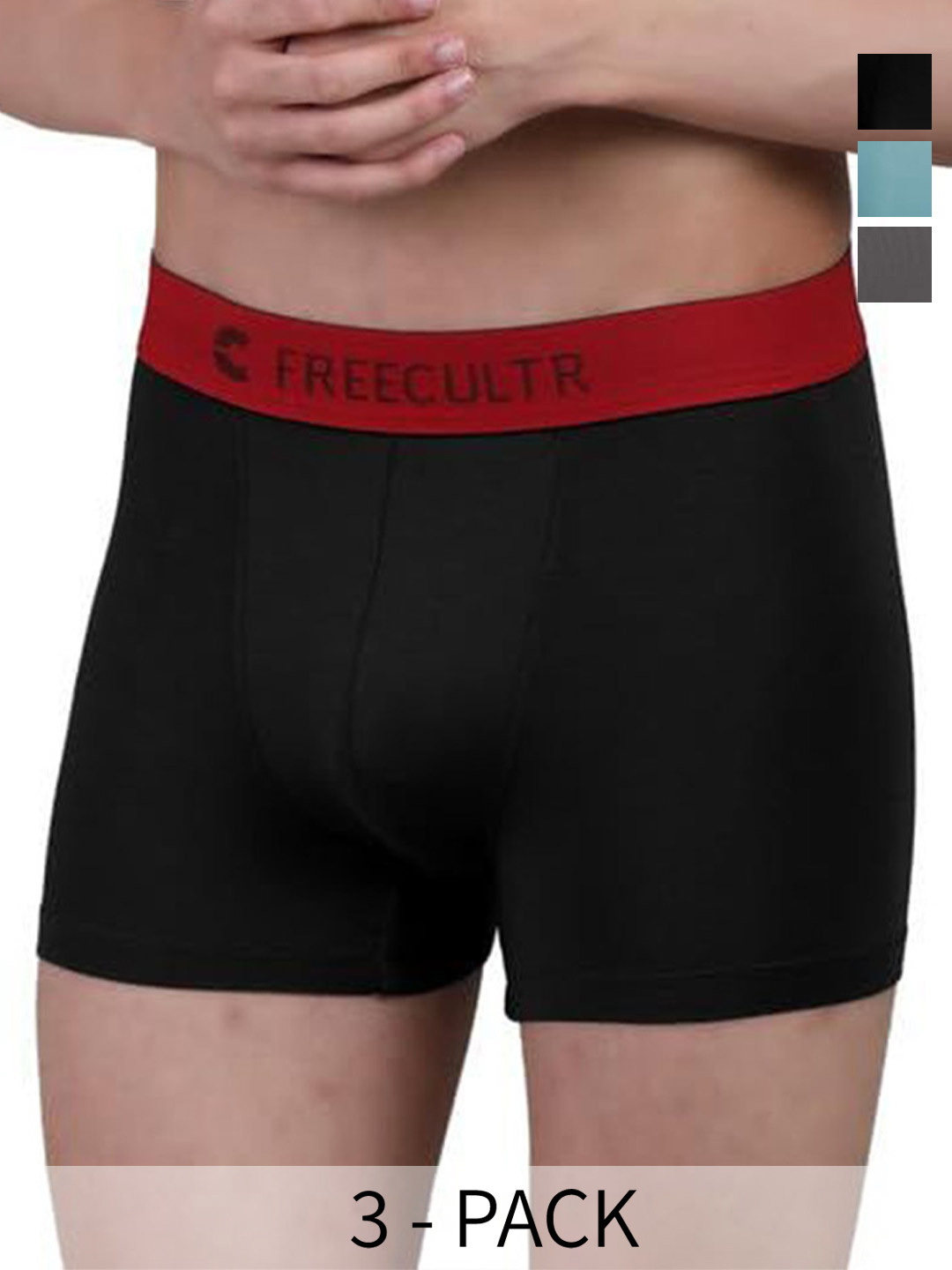 

FREECULTR Pack Of 5 Breathability Trunks, Black