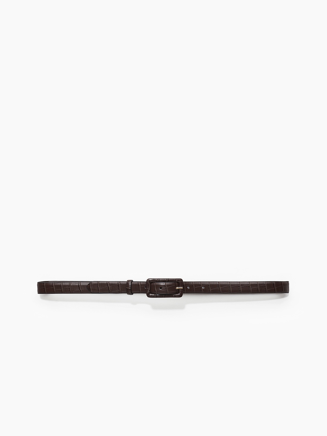 

H&M Women Narrow Embossed Belt, Brown