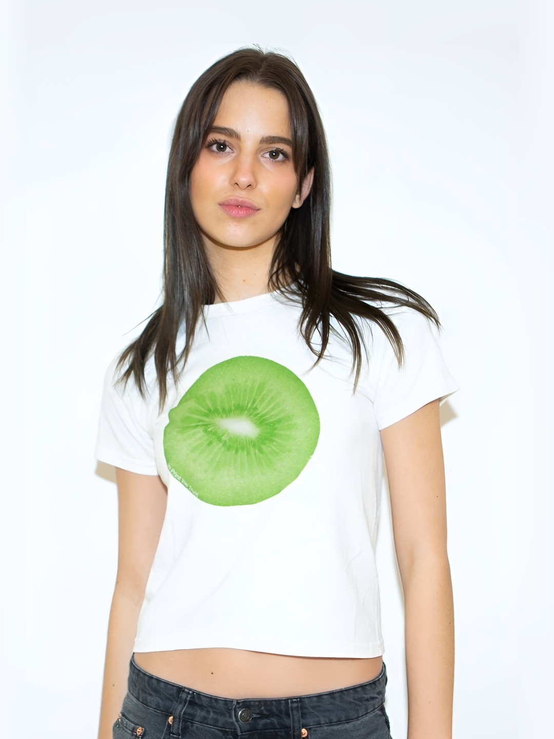 

LULU & SKY Women Printed Cut Outs T-shirt, White