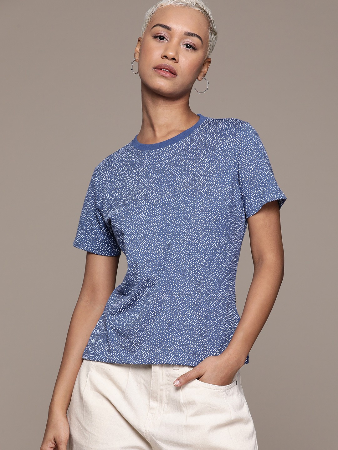 

The Roadster Lifestyle Co. Printed T-shirt, Blue