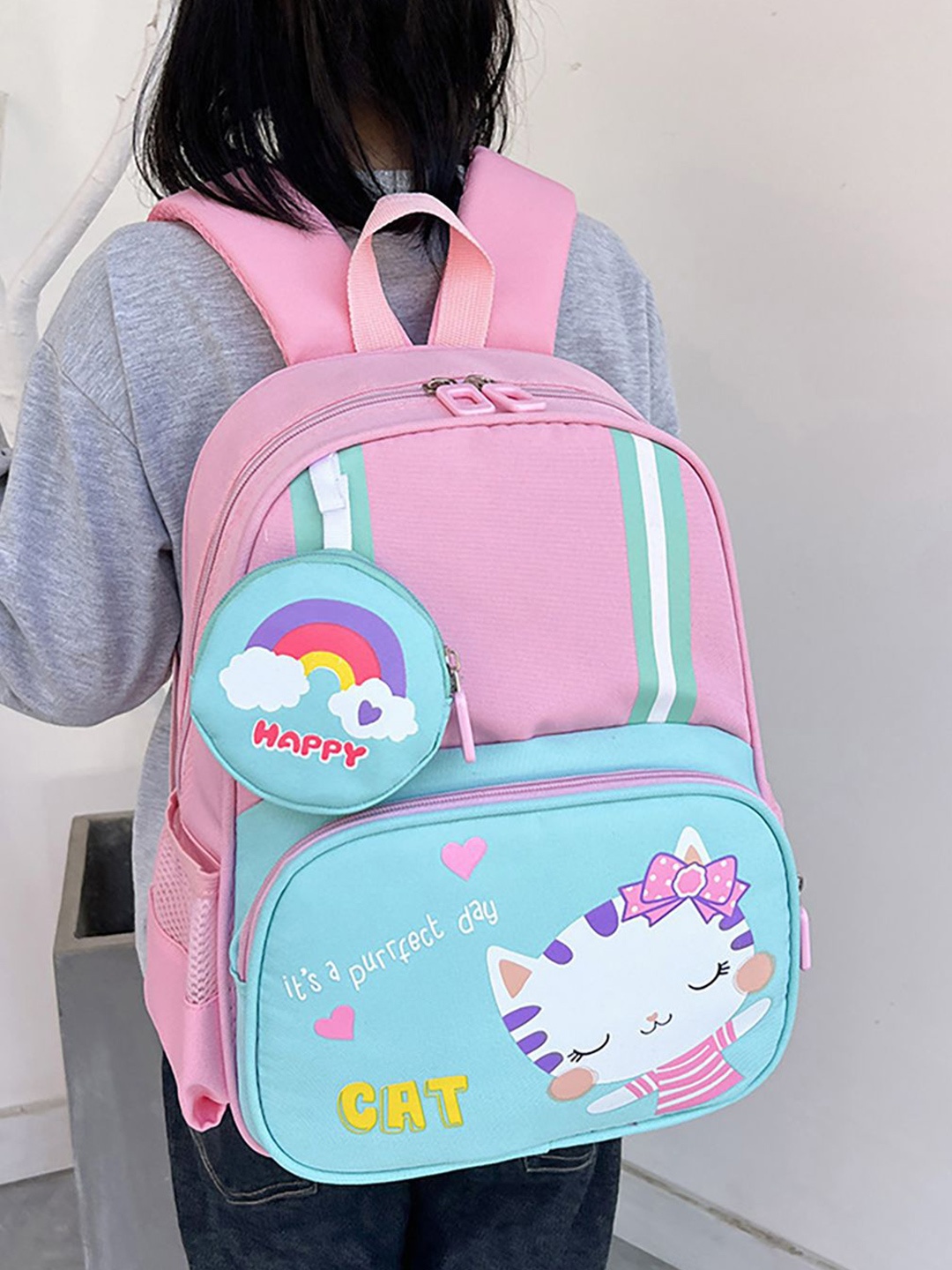 

SYGA Unisex Kids Graphic Backpack, Pink