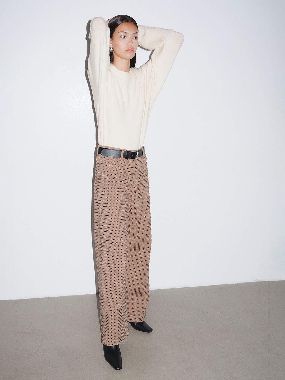 

H&M Knitted Jumper, Cream