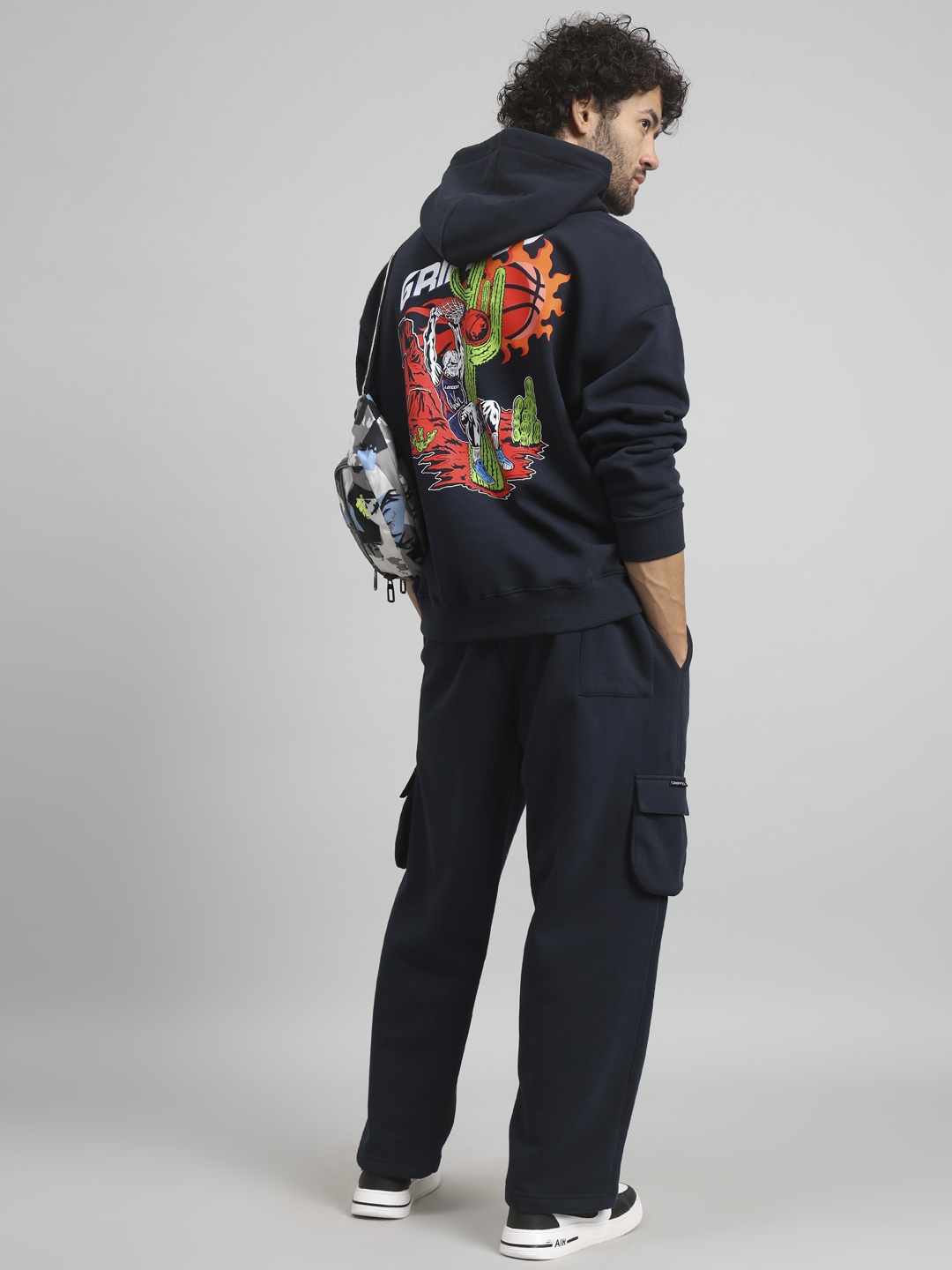 

GRIFFEL Men Printed Tracksuits, Navy blue