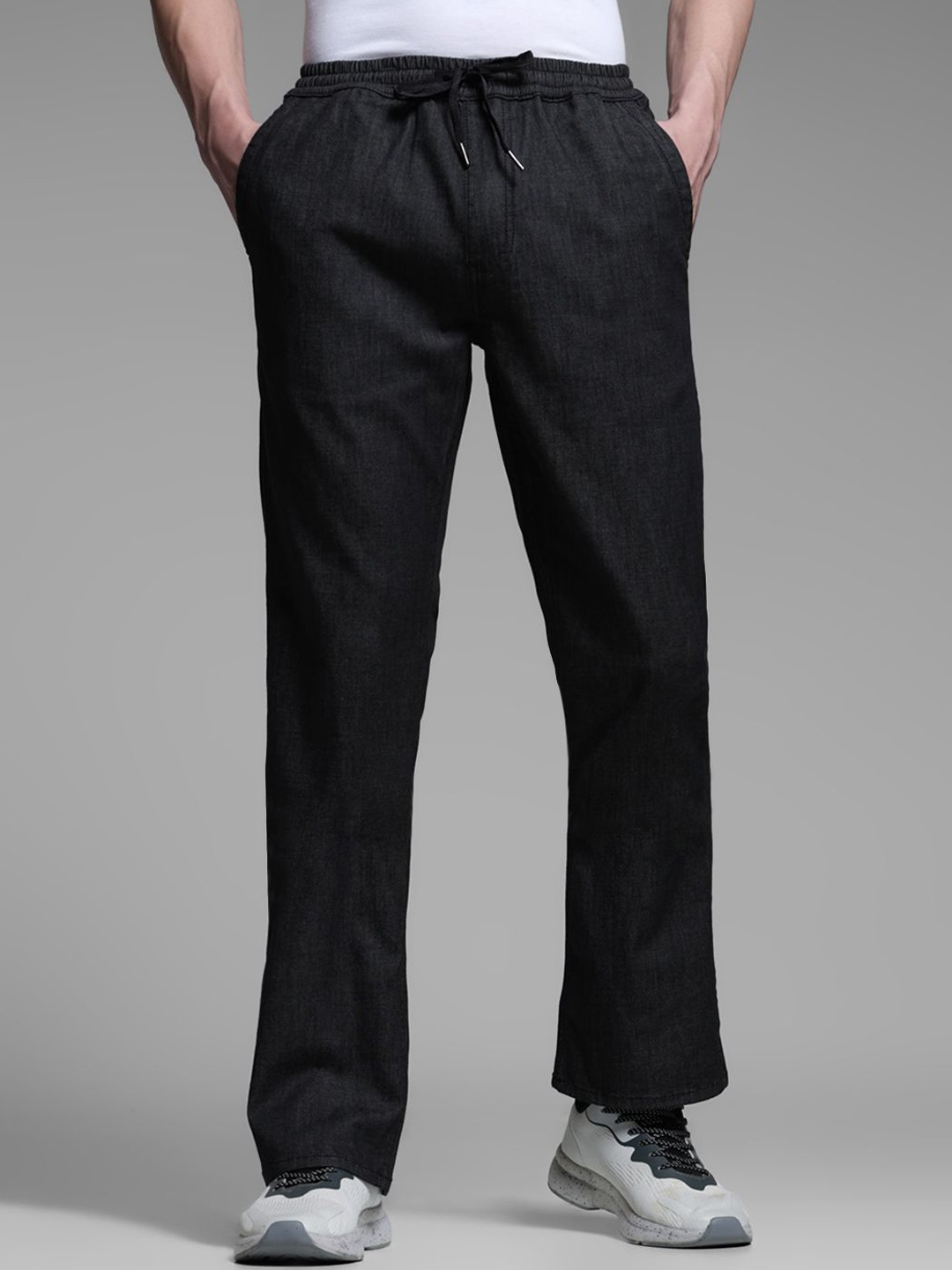 

Jack & Jones Men Bootcut High-Rise Stretchable Jeans, Black