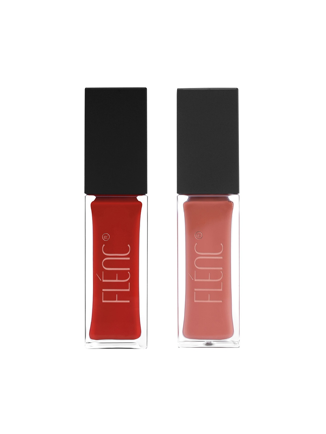 

FLENC Set Of 2 Ritzy Glossy Liquid Lipstick 10 ml Each Moscow- Helsinki, Peach
