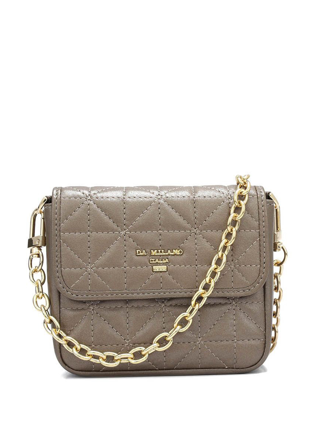 

Da Milano Textured Sling Bag, Bronze
