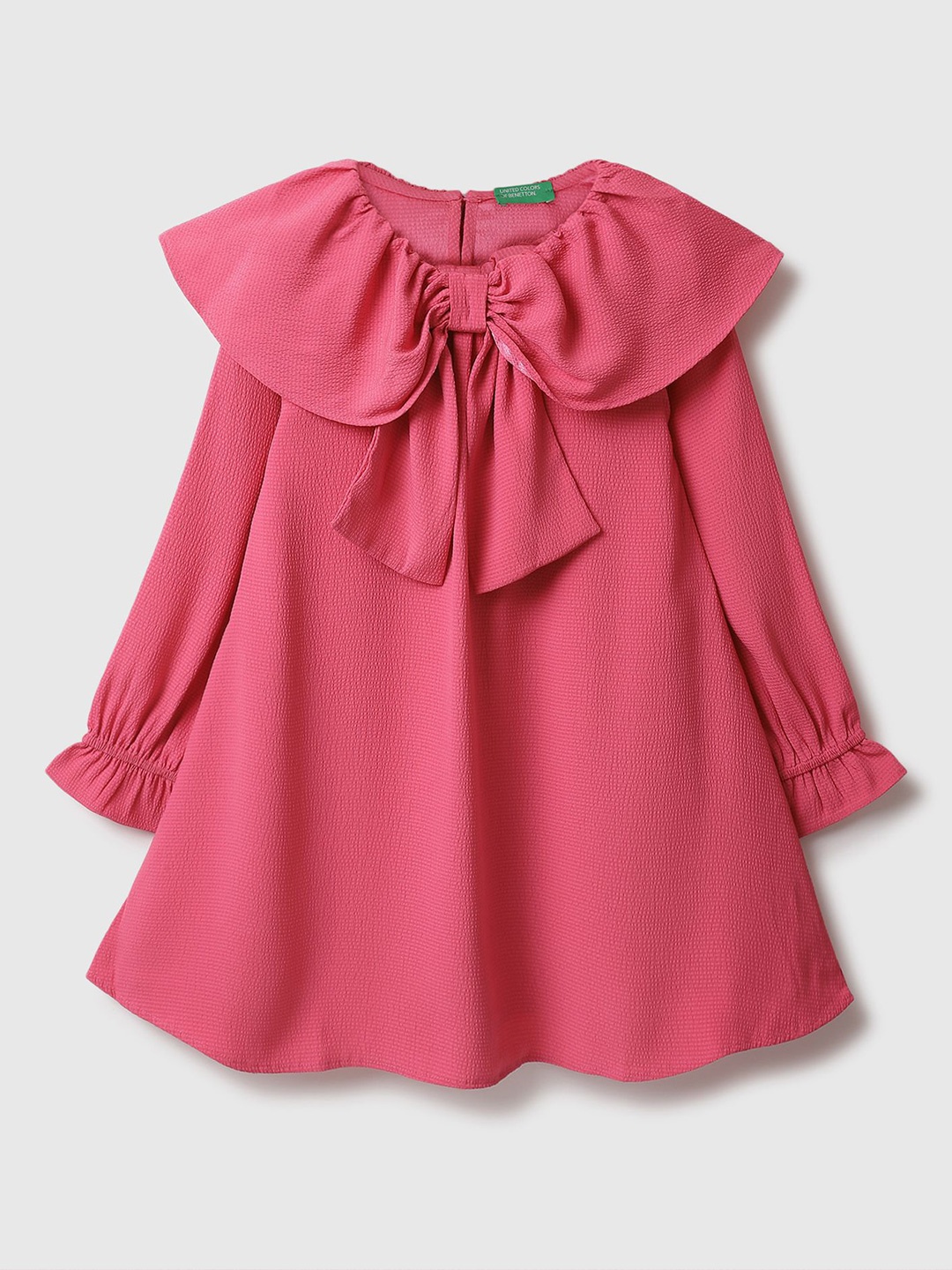 

United Colors of Benetton Print A-Line Mini Dress, Pink