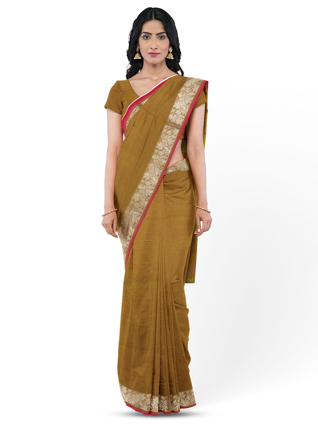 

Avishya Zari Pure Cotton Saree, Green