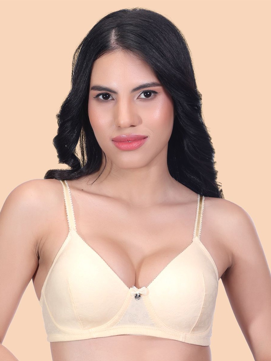 

Amour Secret Everyday Lightly Padded Cut and Sew All Day Comfort Bra, Beige