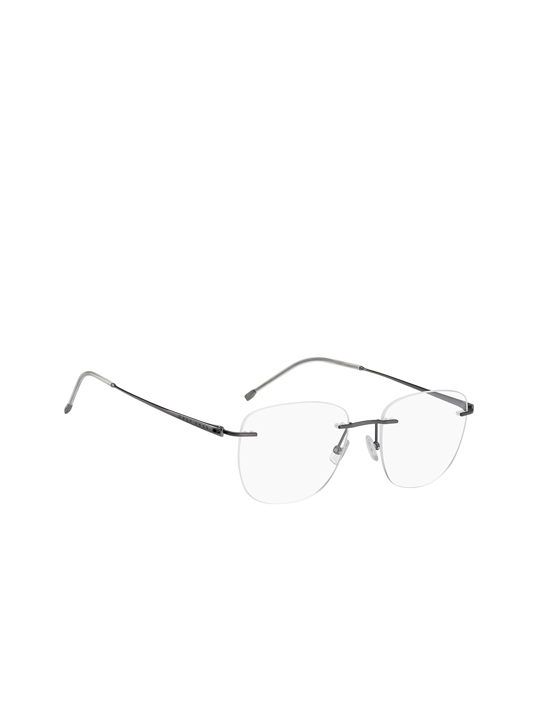 

HUGO Men Rimless Square Frames, Black