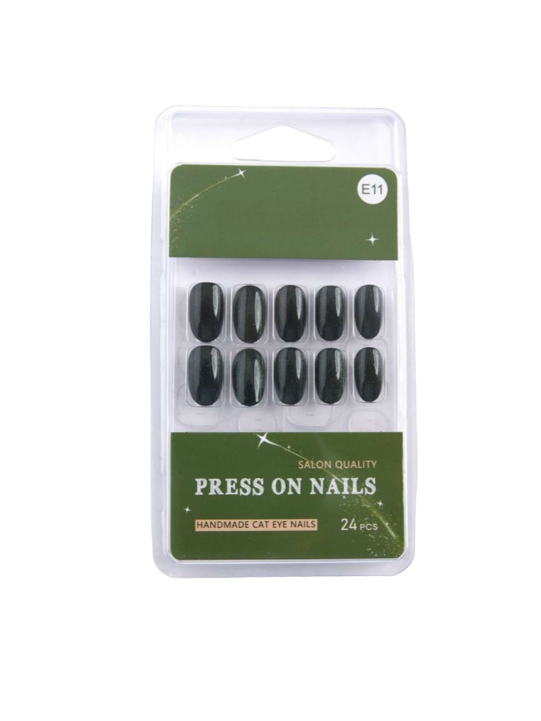 

RANORE Cat Eye 24-Pcs Press-On Nails - E11 Green