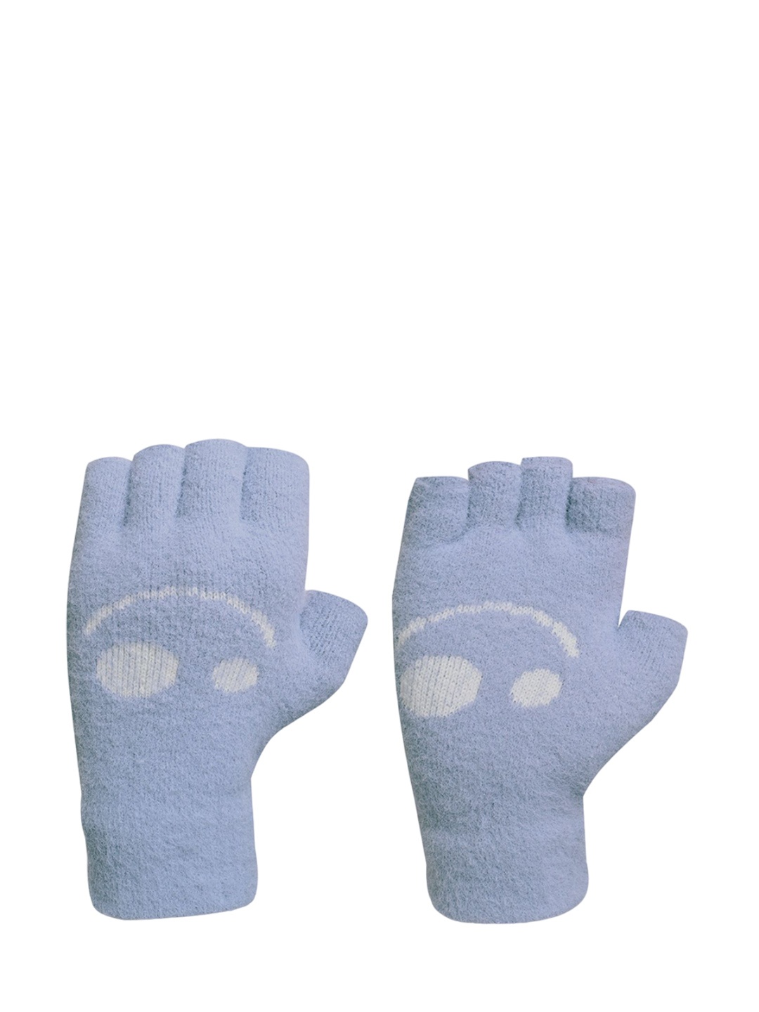 

LOOM LEGACY Women Acrylic Fingerless Gloves, Blue