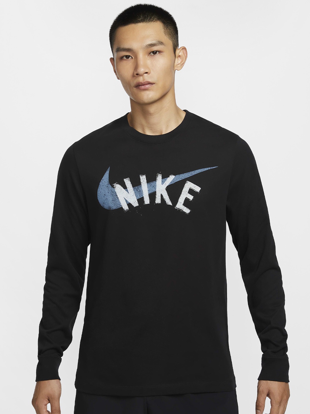 

Nike Men Dri-Fit Long-Sleeve Fitness T-Shirt, Black