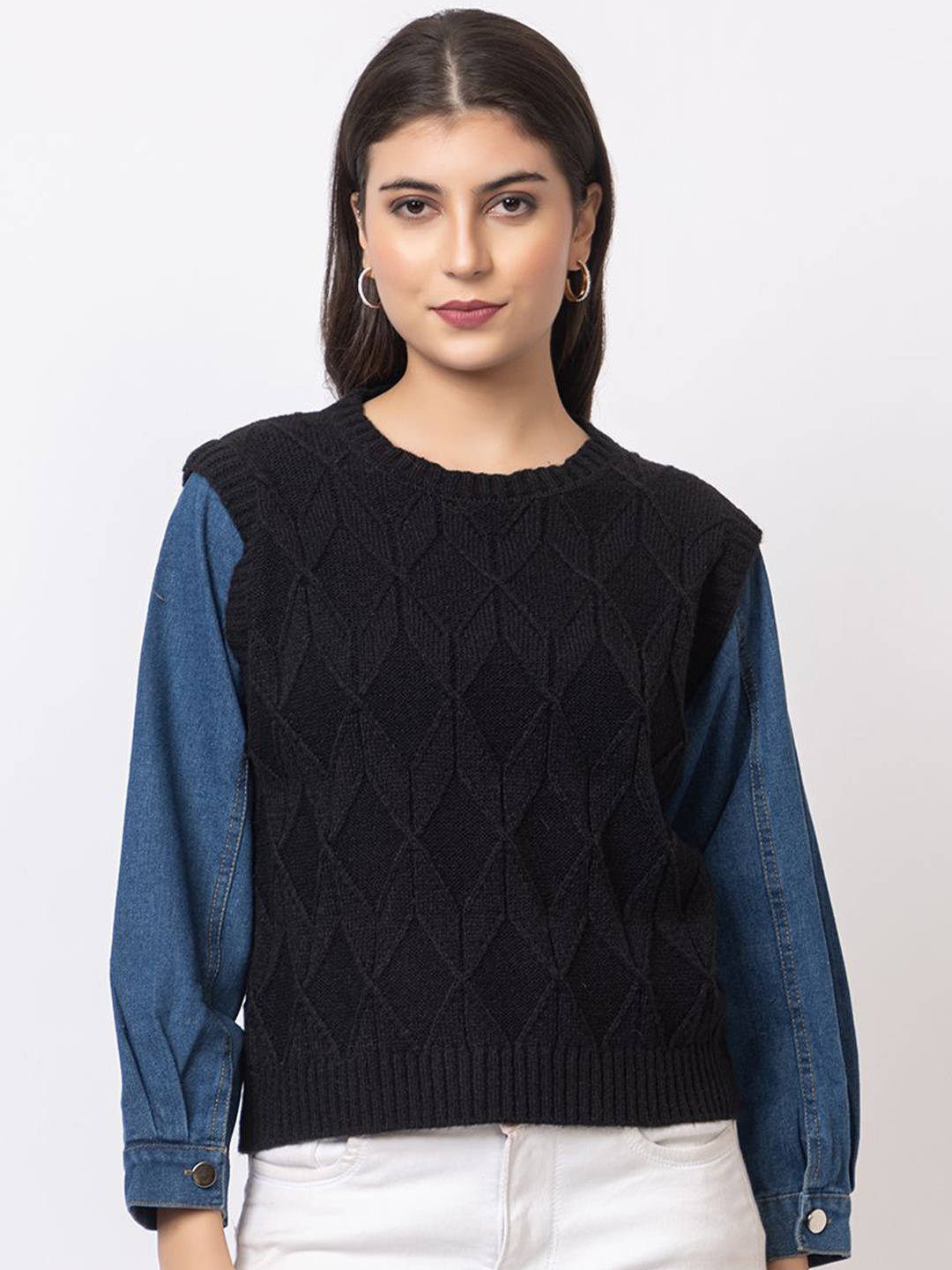 

GFO Women Woollen Pullover sweaters, Black