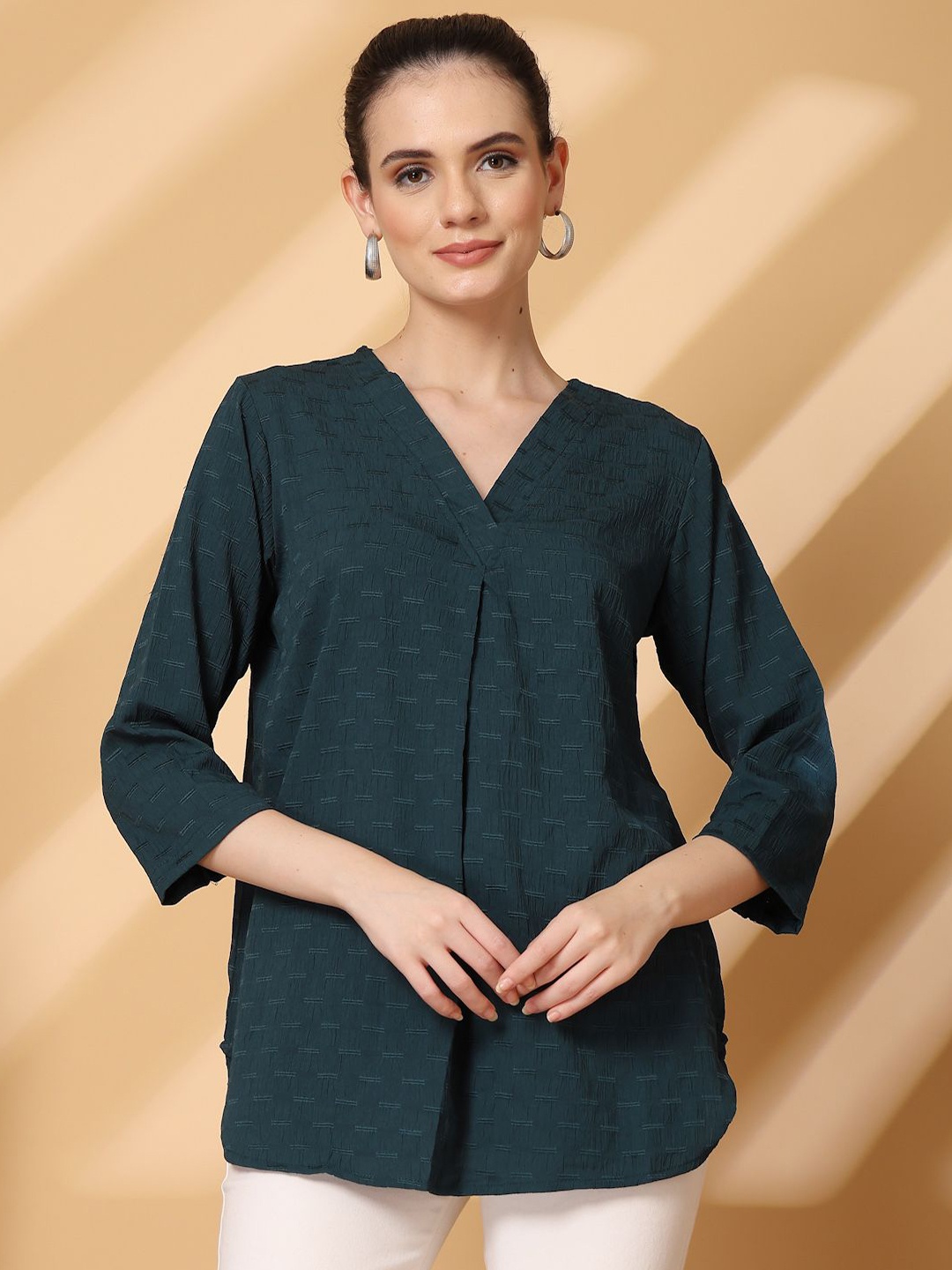 

plusS V-Neck Regular Top, Teal