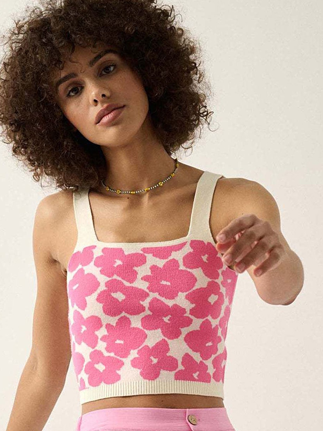 

LULU & SKY Women Floral Print Crop Top, Rose