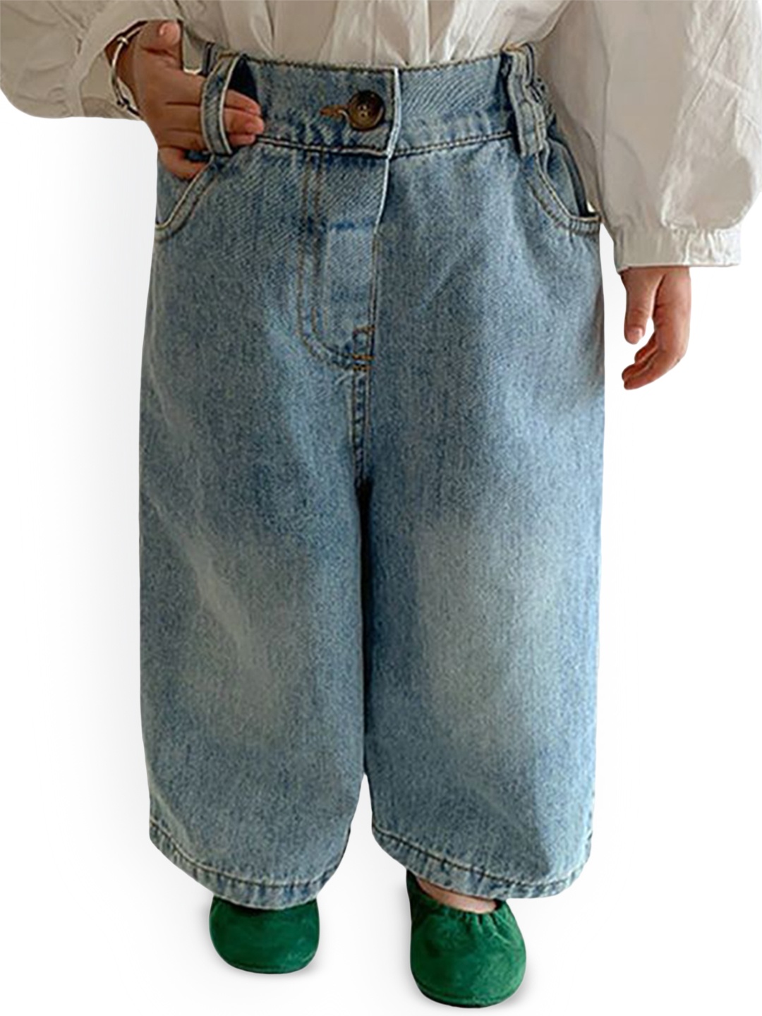 

StyleCast x Revolte Girls Straight Fit Light Fade Jeans, Blue