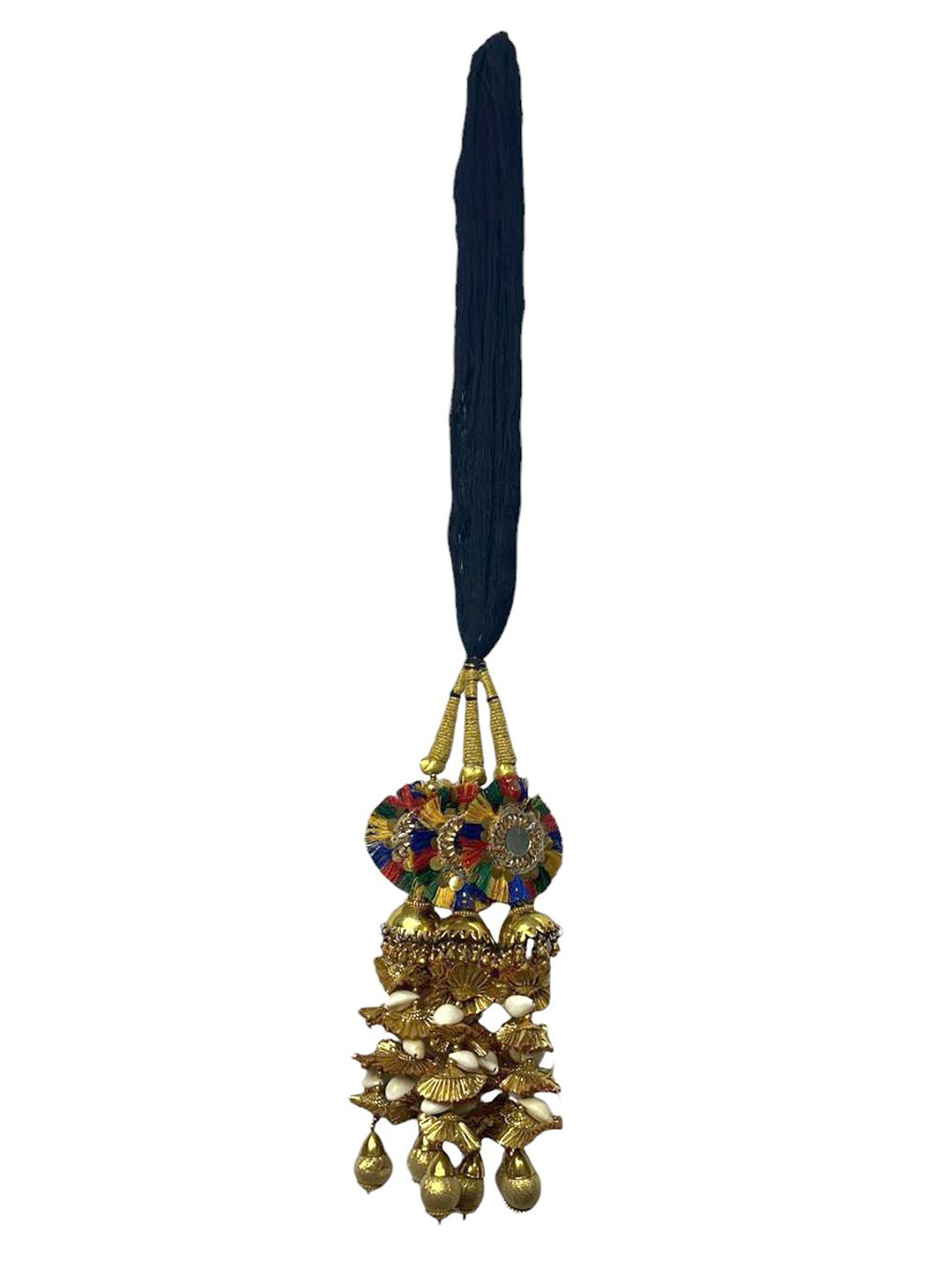 

Krelin Women Bridal Paranda/Parandi, Hair Extension Traditional Hair Accessory Set, Gold