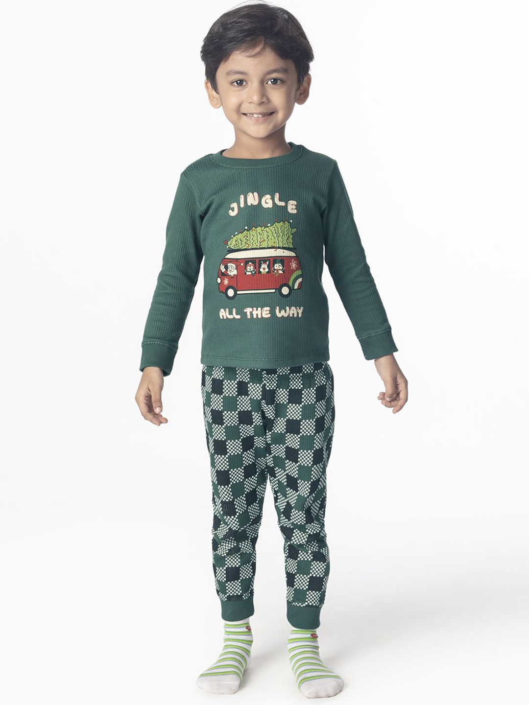 

You Got Plan B Kids Printed Thermal Set, Green