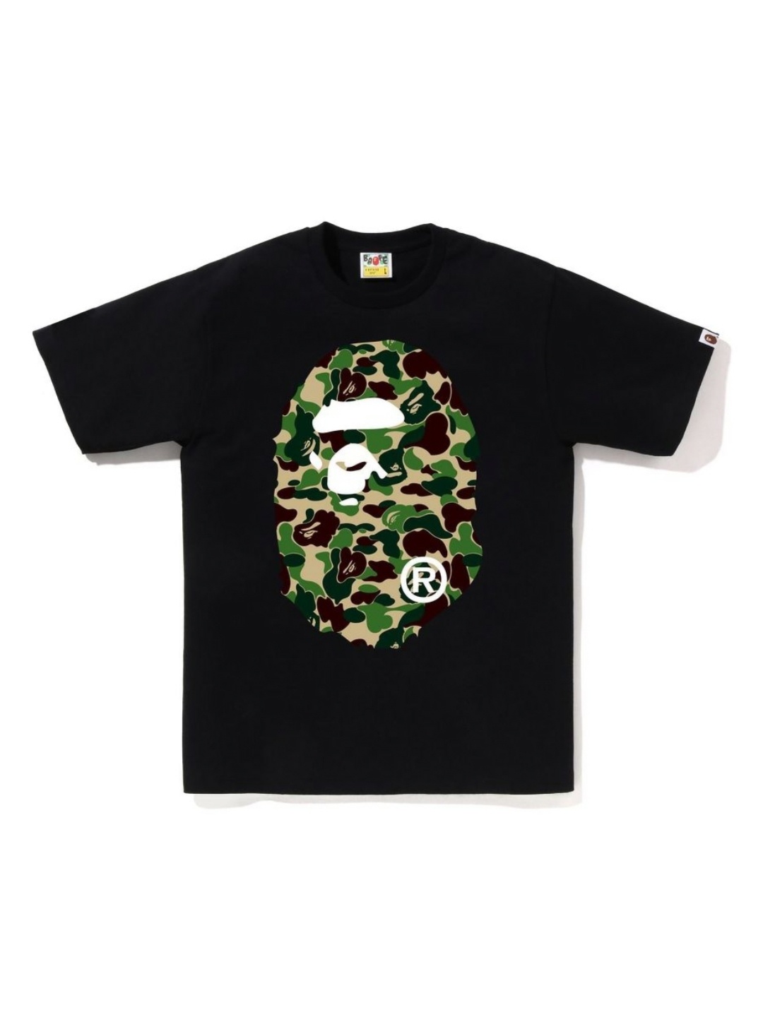 

Bape Men Abc Camo Big Ape Head Tee, Black