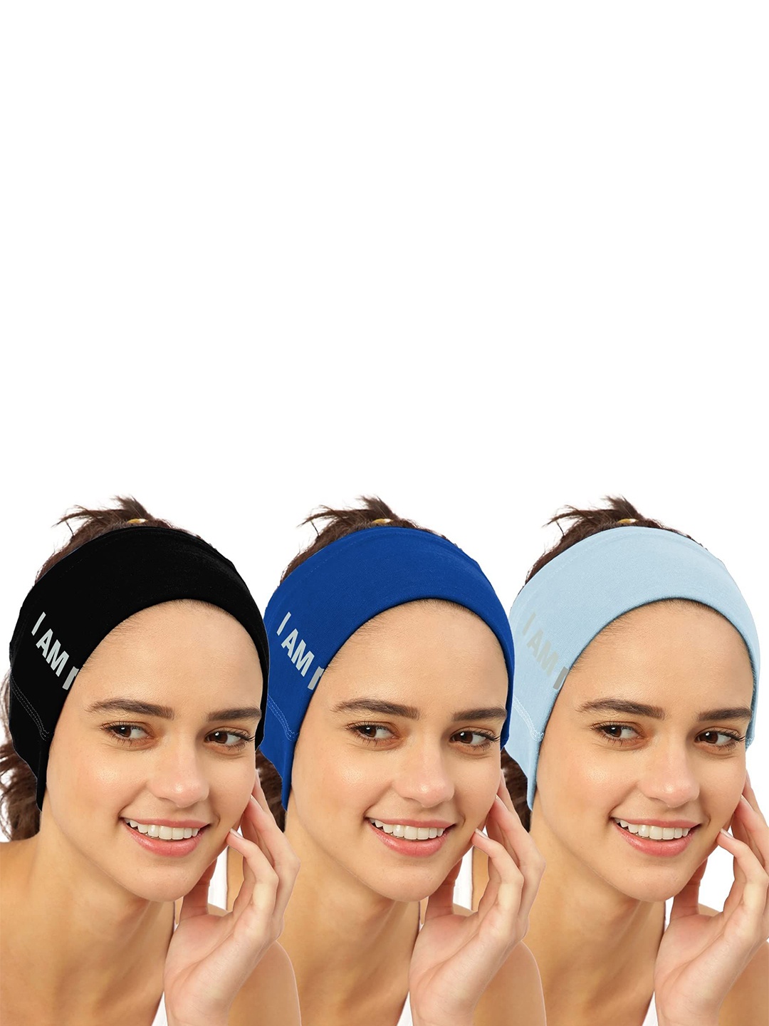 

FREECULTR Adults Pack Of 3 Bandana Headband, Black