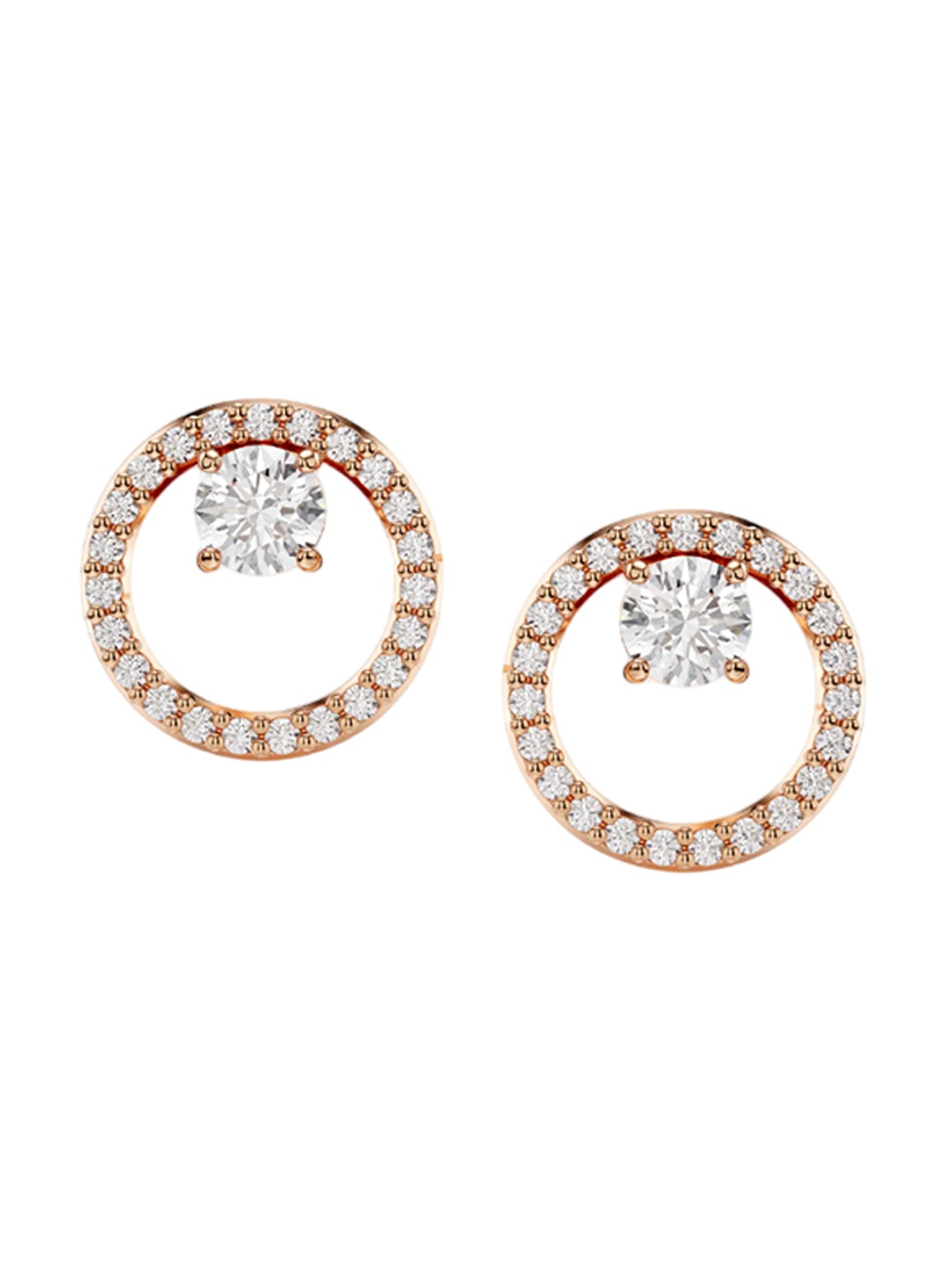 

SWAROVSKI Rose Gold-Plated Crystals Stone-Studded Earrings