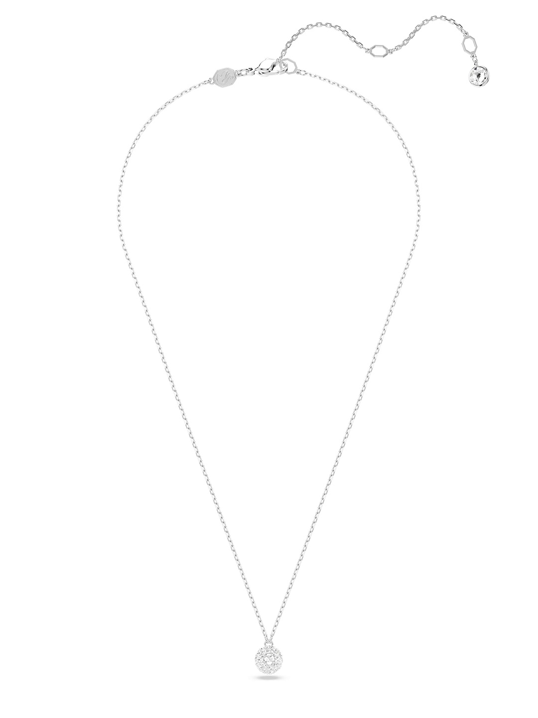 

SWAROVSKI Rhodium Plated Crystals Studded Pendant Chain, White