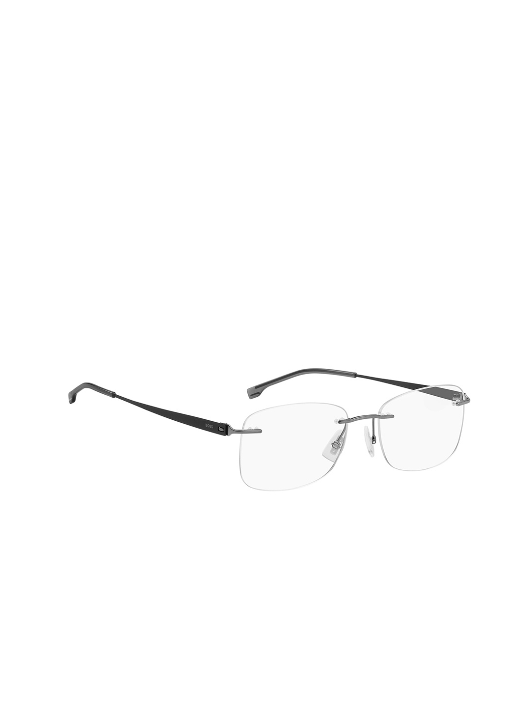 

HUGO Men Rimless Square Frames, Transparent